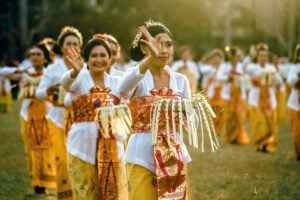 Bali Indonézia táncosok